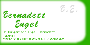 bernadett engel business card